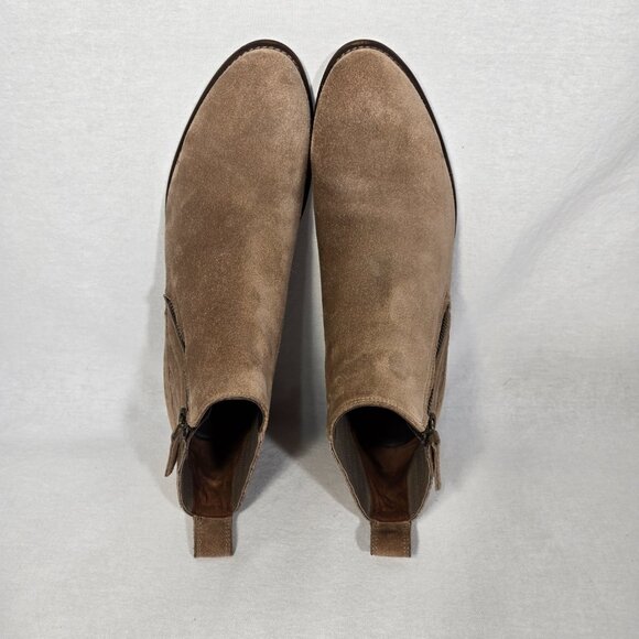 PAUL GREEN Old Money Elevated Basic TAN Suede Leather Chelsea Booties Size 10.5. - Picture 10 of 17